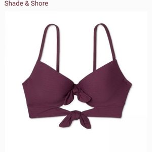 Shade & Shore berry bikini top 36DD